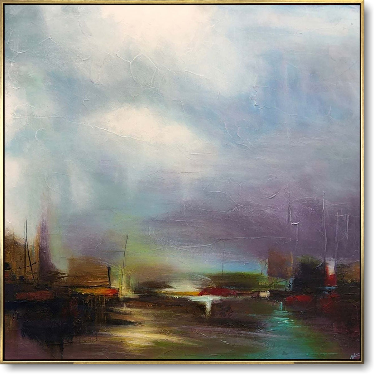 Large Oil Painting Original Canvas Abstract Landscape Painting Texture ...