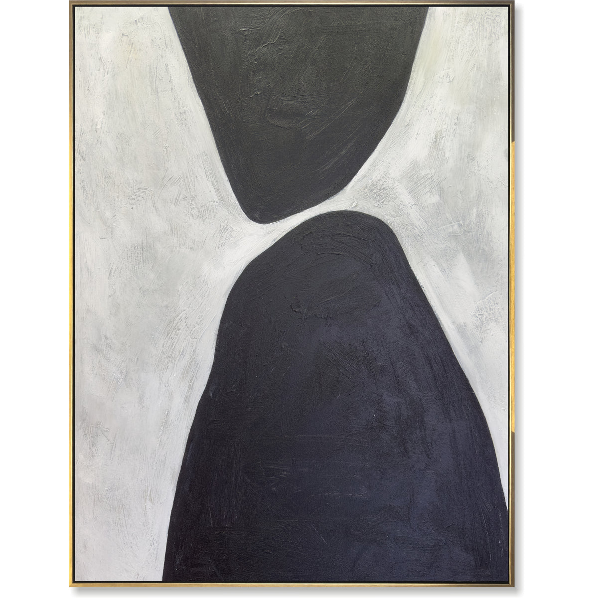 Large Abstract Minimalist Art Black and White Textured Paintings on ...