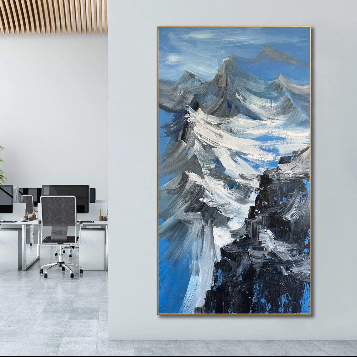 Large Original Abstract Mountains Paintings On Canvas Modern Textured ...