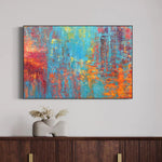 Original Colorful Acrylic Painting Textured Modern Wall Art Wall Hanging Artwork for Office | RIOT OF COLORS