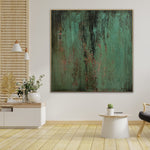 Original Green Acrylic Painting Wall Hanging Artwork Abstract Oil Wall Art Modern Decor for Home | FOREST THICKET