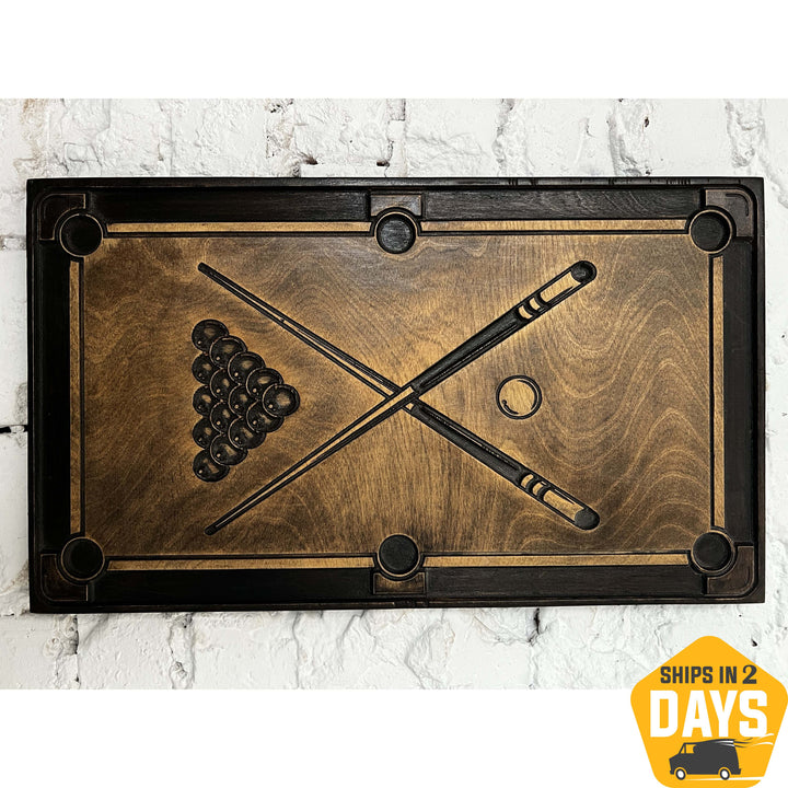 WOODEN POOL 11"x18.9"