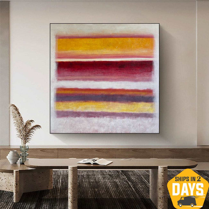 Mark Rothko Style Colorful Paintings On Canvas, Modern Contemporary Art, Mark Rothko Style Oil Painting, Original Wall Decor for your Home | ABSTRACT EDGE 42.9"x42.9"