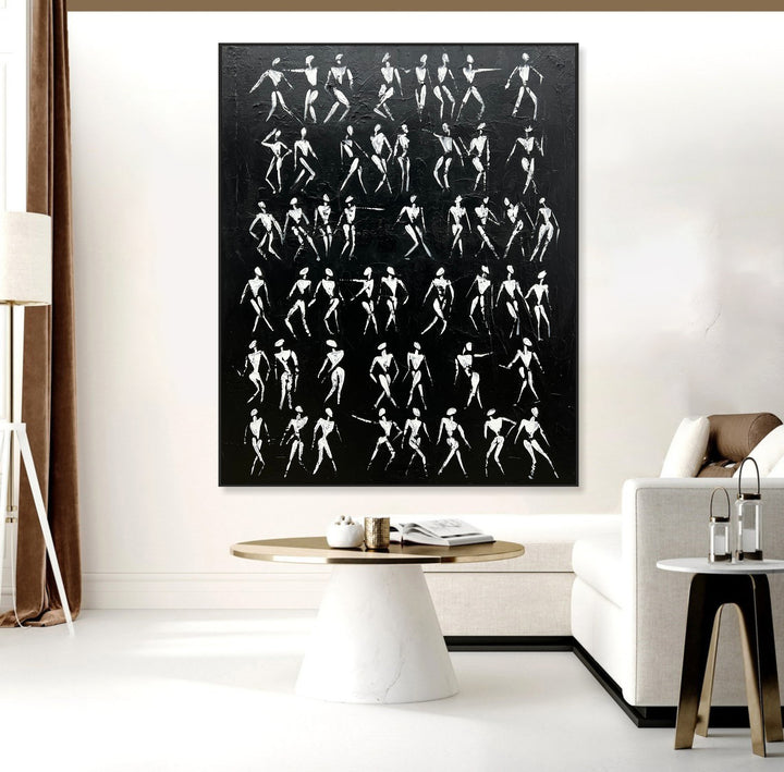 Oversized Oil Painting Art Painting Original Black And White Canvas Wall Art Unique Wall Art Frame Painting Modern Paintings Acrylic | CELESTIAN ENSWMBLE