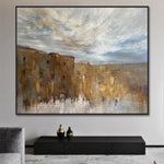 Large Framed Wall Art Minimalist Unique Wall Art Oil Paintings On Canvas Original Frame Painting Acrylic Painting Abstract Original | WAILING WALL