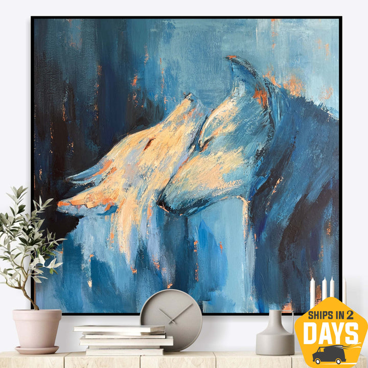 MYSTICAL WOLF SPIRITS 32"x32"