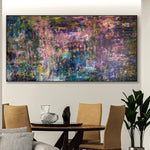 Abstract Colorful Oil Painting Original Wide Textured Artwork Modern Wall Art Decor for Living Room | COLOR COMPOSITION