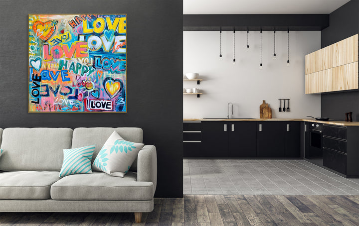 LOVE EXPLOSION 46"x46"