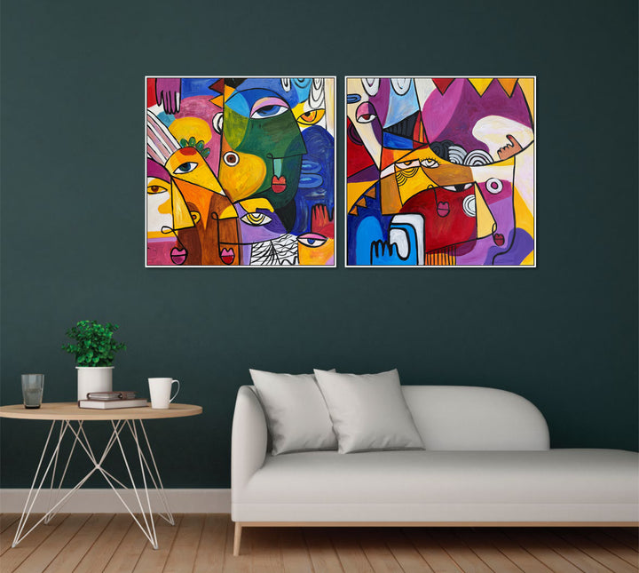 DUO IN CUBISM 2P 26x52"