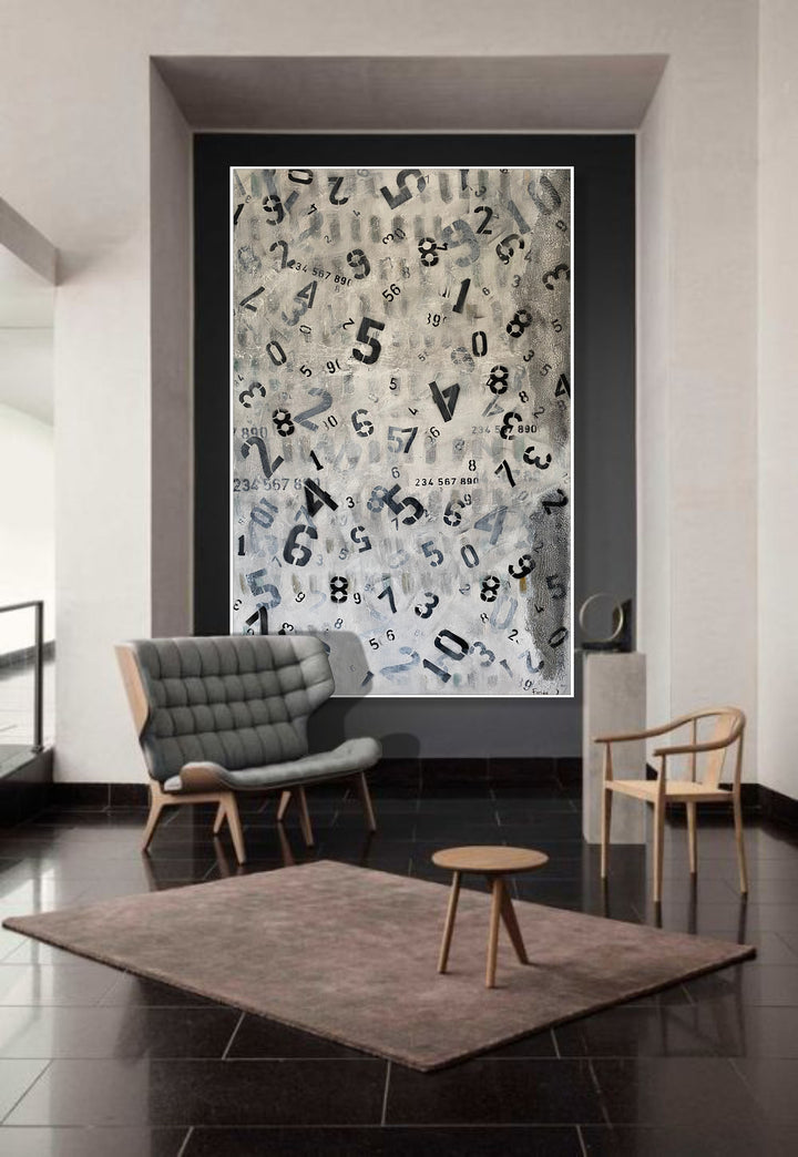 FALLING NUMBERS 54"x36"