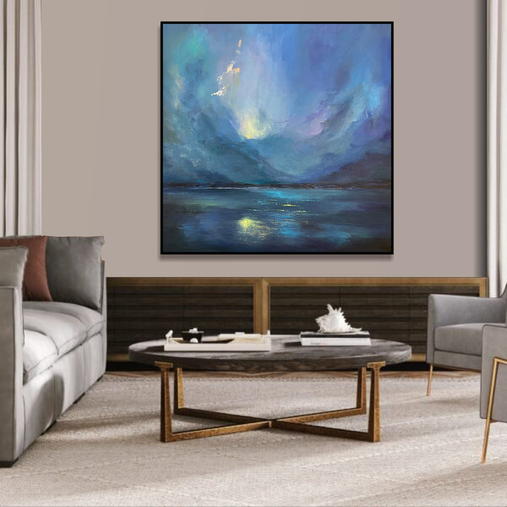 Large Framed Wall Art Abstract Home Decor Minimalist Art Creative Painting Modern Paintings Acrylic Unique Wall Art Contemporary Art | ENIGMATIC TWILIGHT