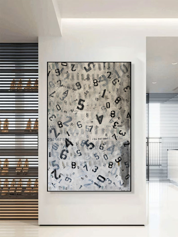 FALLING NUMBERS 54"x36"