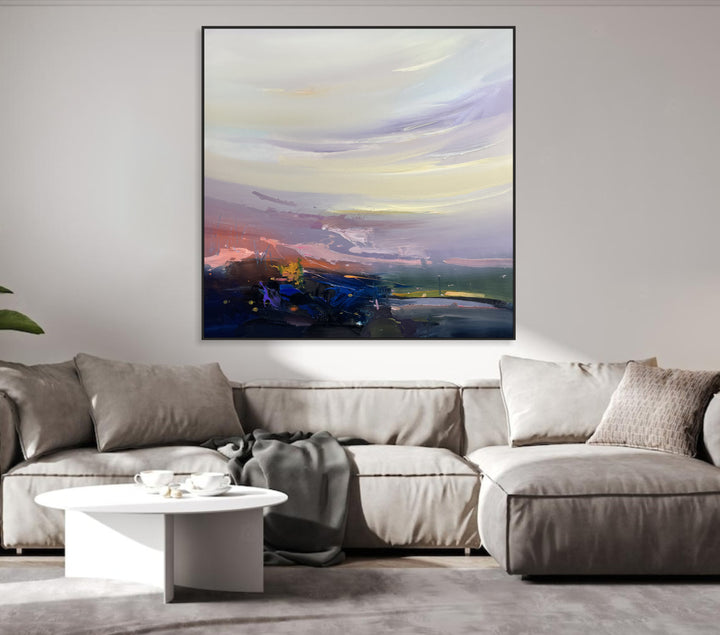 Landscape Painting On Canvas Original Wall Oil Painting Original Abstract Unique Painting Modern Paintings Living Room | DEPTH OF NATURE 338 38x35.4"