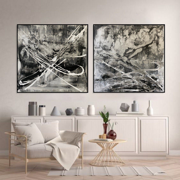 STRIKING BLACK DETAIL 2P 26"x52"