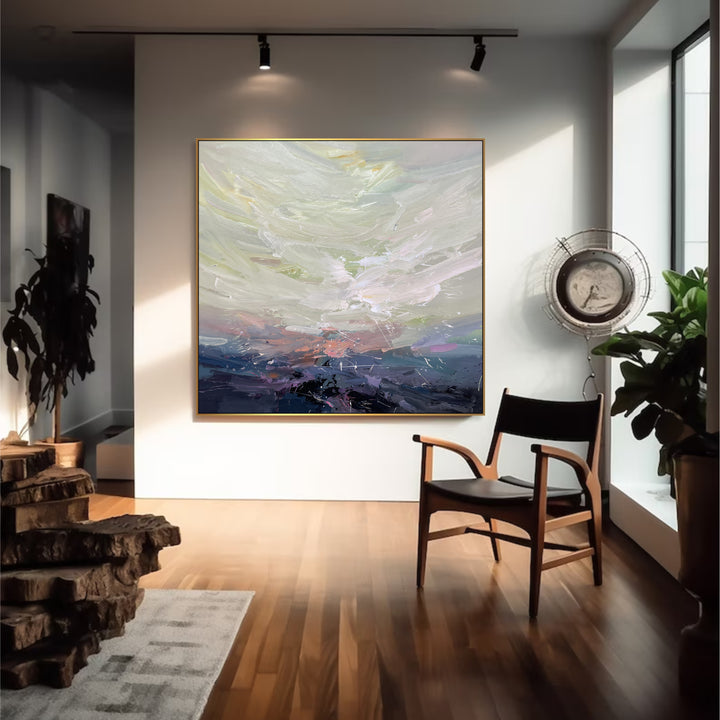 Abstract Painting Canvas Original Acrylic Painting Original Oil Contemporary Art Painting Canvas Modern Painting Acrylic | DEPTH OF NATURE 329 37.4x39.3"