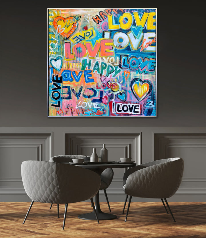 LOVE EXPLOSION 46"x46"