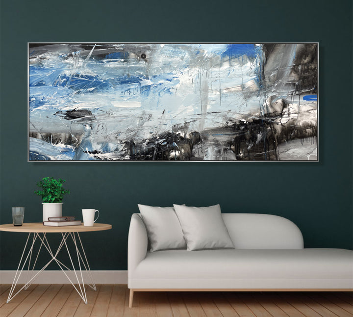 Extra Large Oil Painting Large Canvas Art Acrylic Painting Original Abstract Custom Painting Modern Paintings Living Room | ASSOCIATION 241 35.4x80.7"