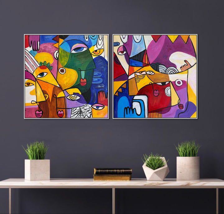 DUO IN CUBISM 2P 26x52"