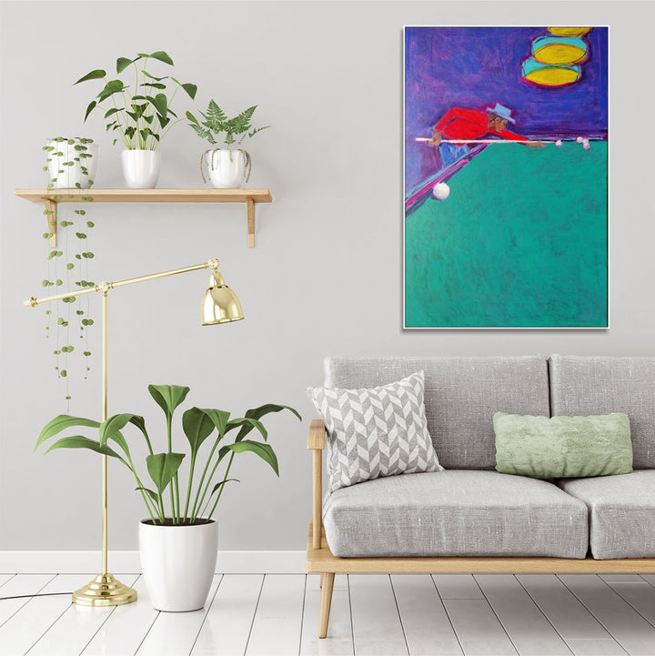 THE POOL PLAYER 39.4"x27.5"