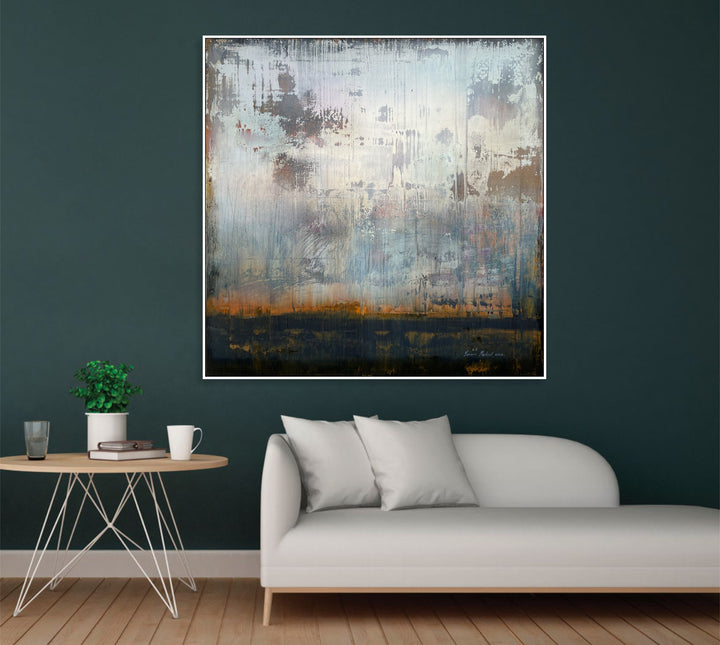 Abstract Landscape Painting Original Oil Modern Paintings Living Room Home Decor Minimalist Art Canvas Art Painting | DEPTH OF NATURE 345 35.4x29.5"