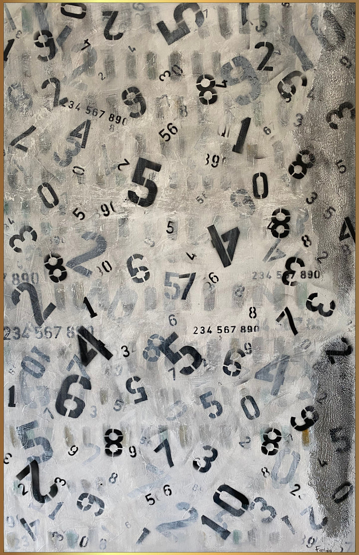 FALLING NUMBERS 54"x36"
