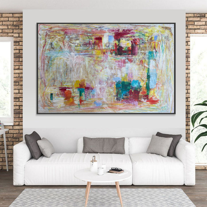 Original Colorful Watercolor Style Acrylic Painting Abstract Textured Wall Art Decor for Home | NONCHALANCE