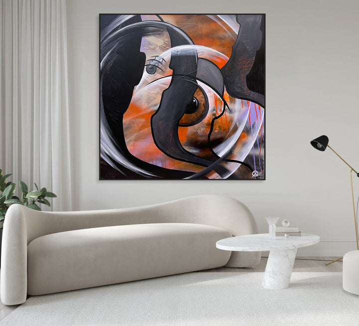 Oversize Canvas Art Large Human Abstract Painting Painting On Canvas Original Abstract Face Living Room Wall Art Framed Modern Art Canvas | INFINITY INTERPRETATIONS