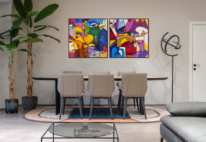 DUO IN CUBISM 2P 26x52"