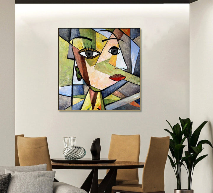 CUBIST MUSE 40"x40"