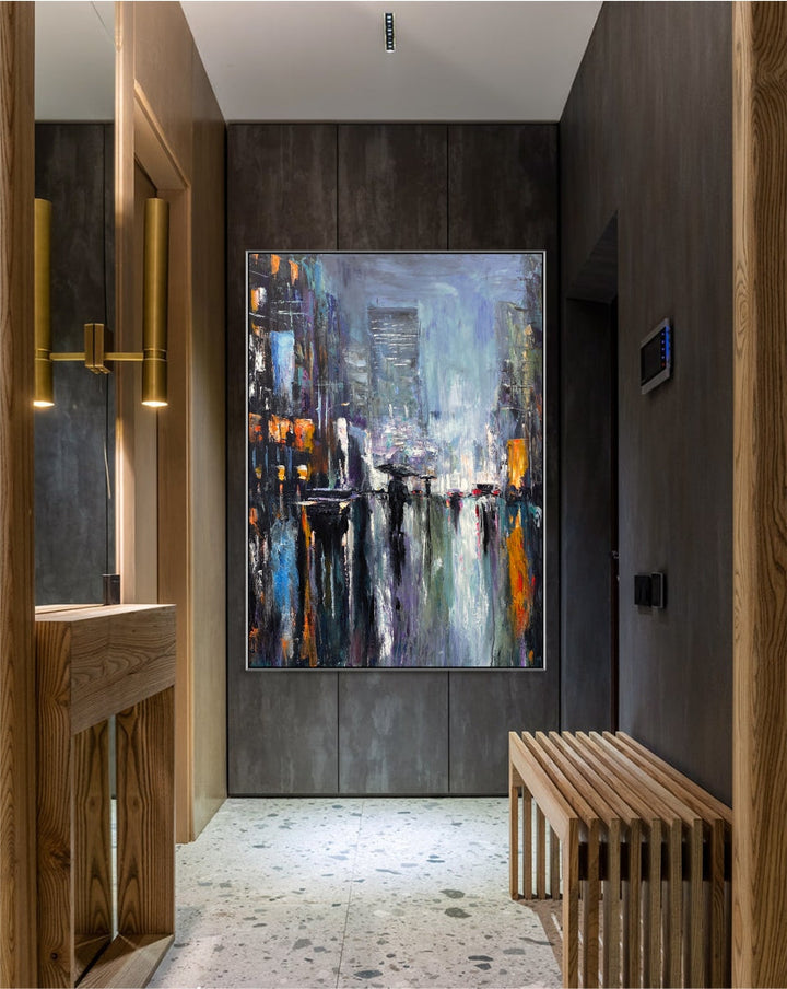 NIGHTTIME CITYSCAPE 39.4"x27.5"