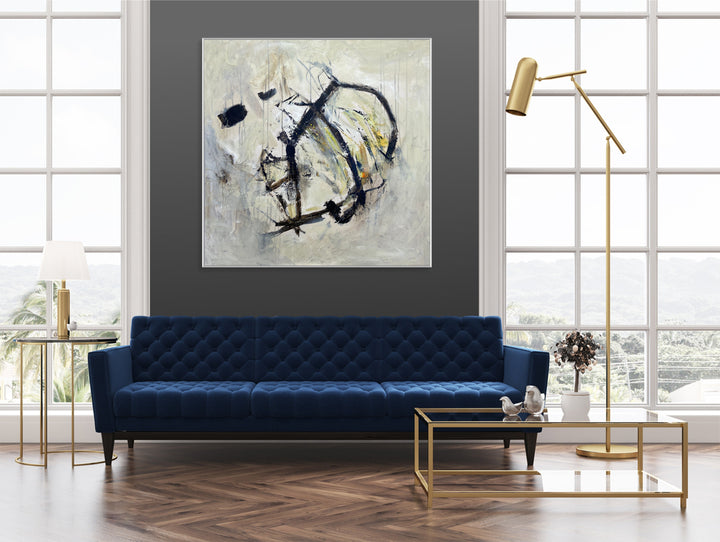 NEUTRAL BRUSHWORK 40"x40"