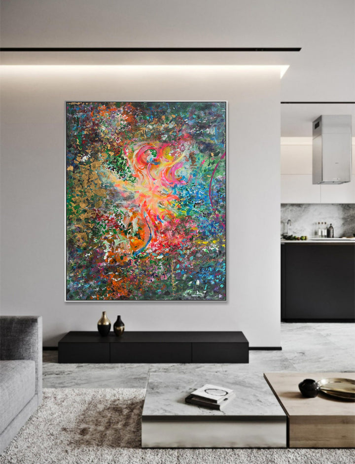 Colorful Painting Abstract Art On Canvas Original Oil Paintings Modern Paintings Custom Painting Frame Painting Minimalist Art | MUTED SURROUNDINGS 40"x31"
