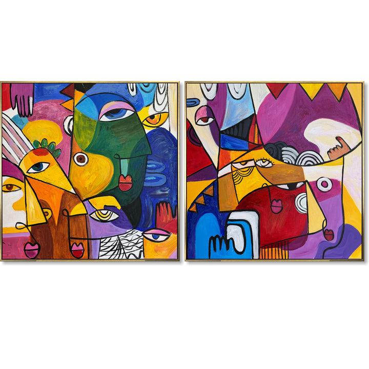 DUO IN CUBISM 2P 26x52"