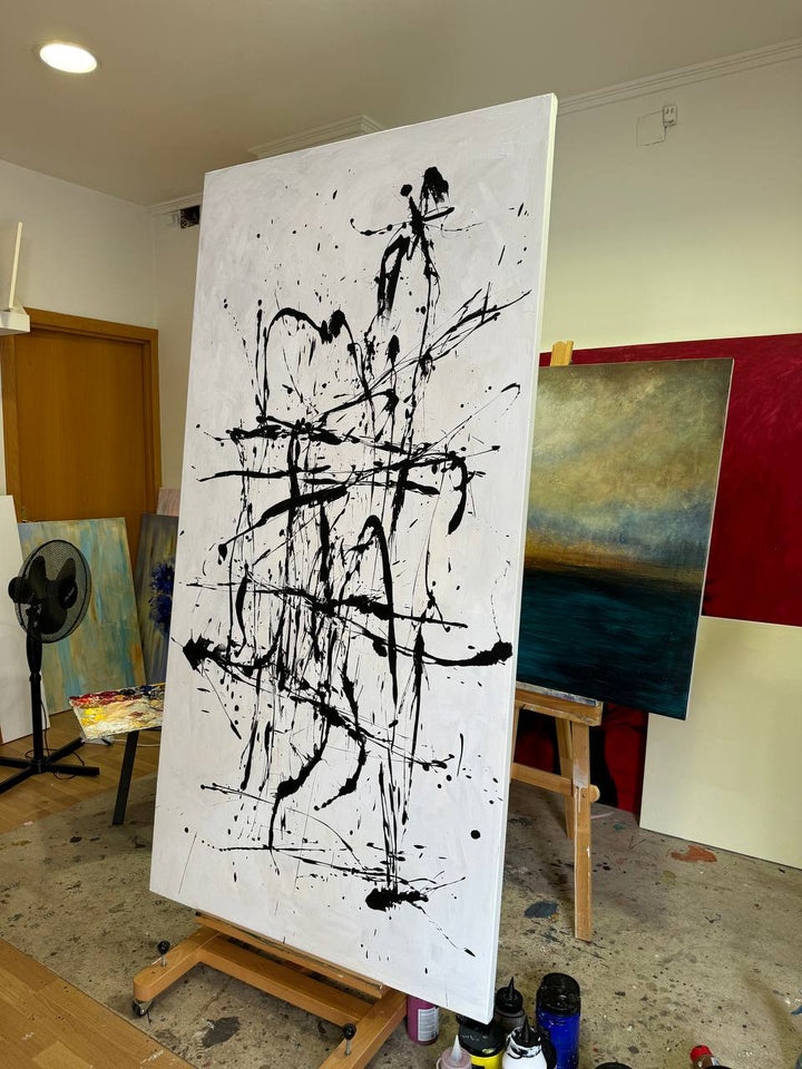 BLACK INK EXPRESSION 80"x40"