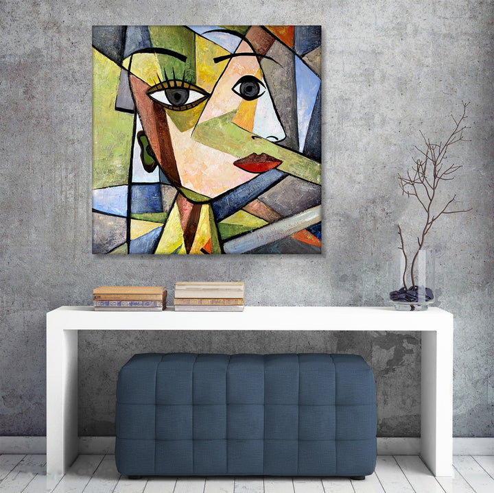 CUBIST MUSE 40"x40"