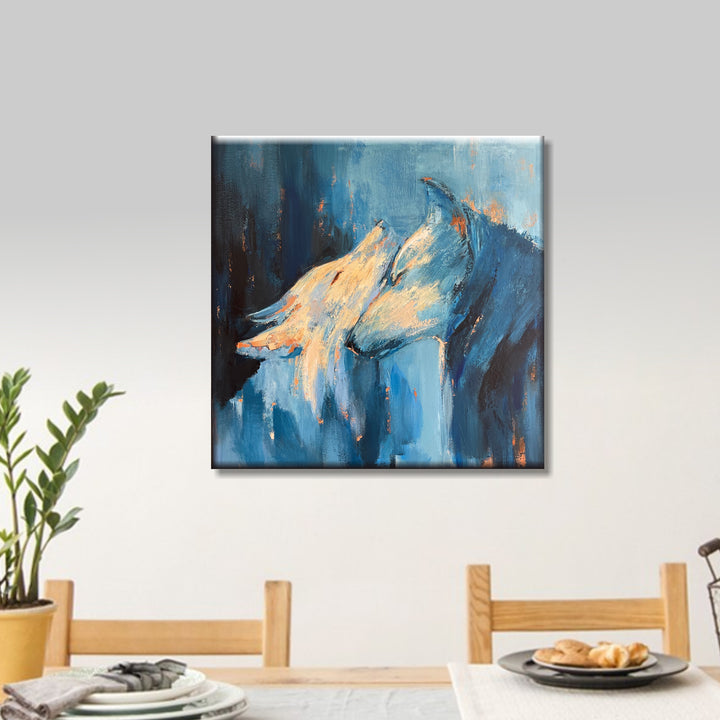 MYSTICAL WOLF SPIRITS 32"x32"