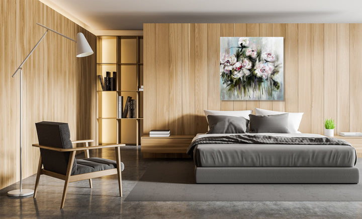 WISPERS OF PEONIES 32"x32"