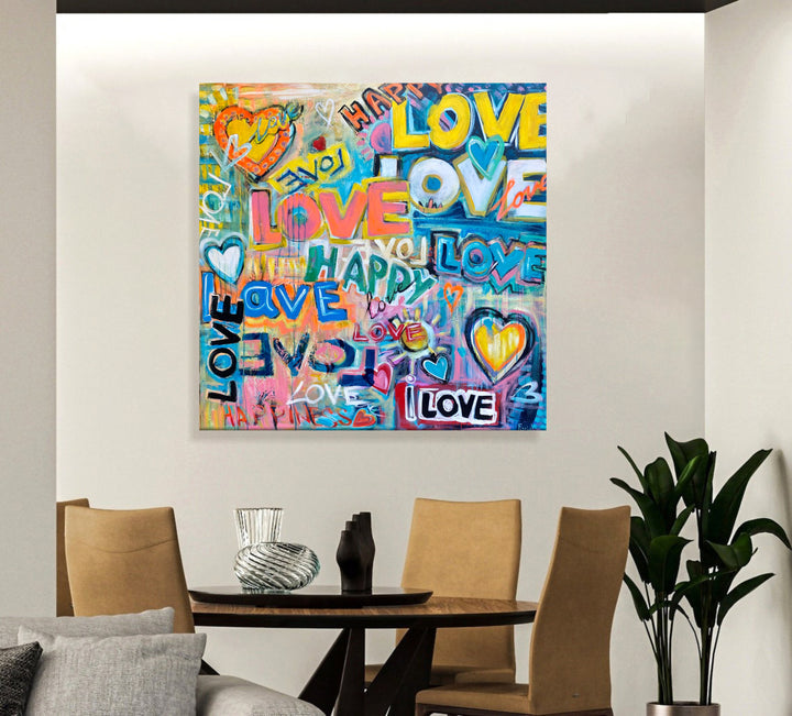 LOVE EXPLOSION 46"x46"