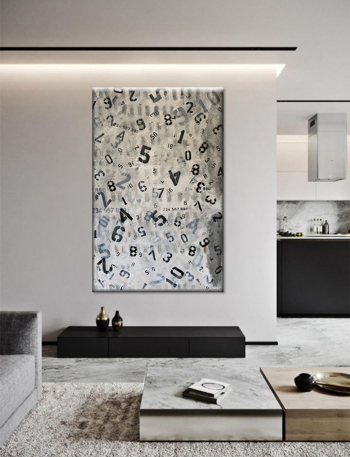 FALLING NUMBERS 54"x36"