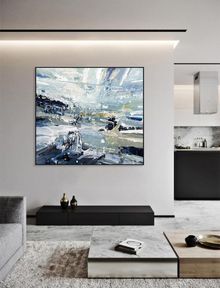 Large Original Oil Painting Modern Acrylic Painting Abstract Original Contemporary Painting Living Room Art Fine Art Painting | ASSOCIATION 209 44.5X51.2"