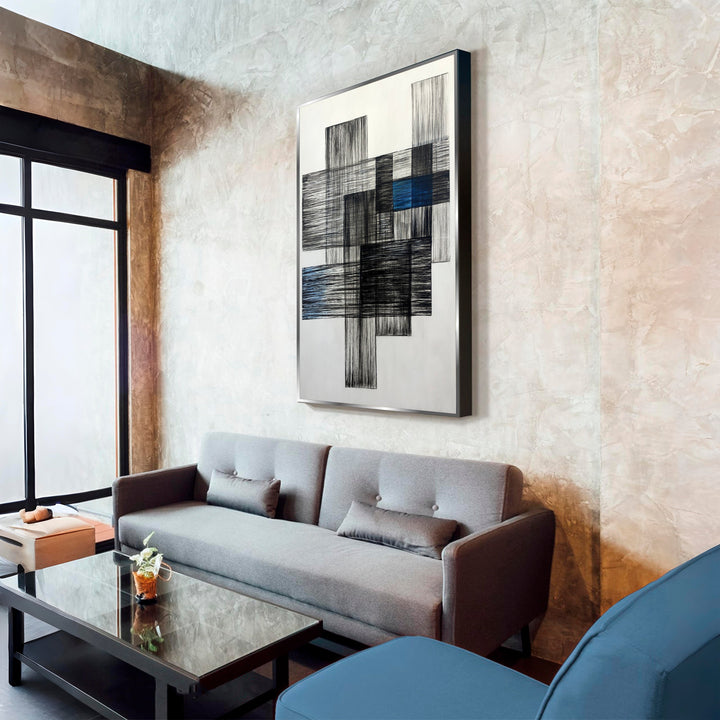 MIDNIGHT BLUEPRINT 34"x28.1"