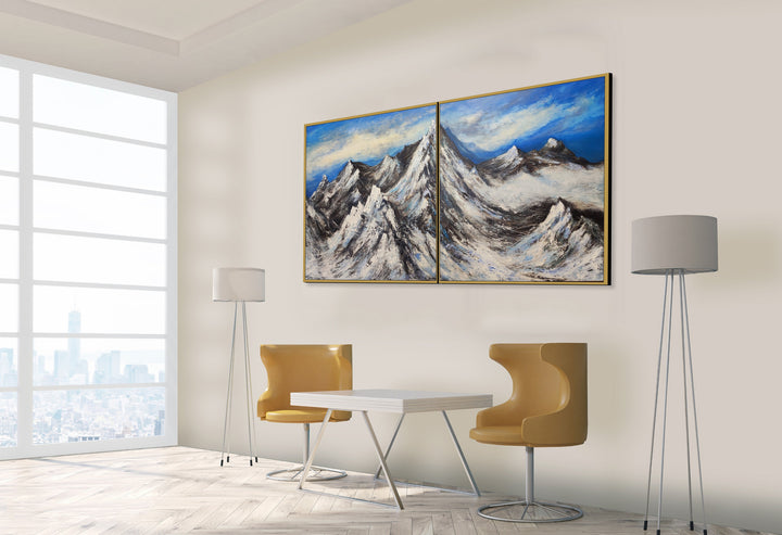 SNOWY SUMMITS 2P 36"x72"