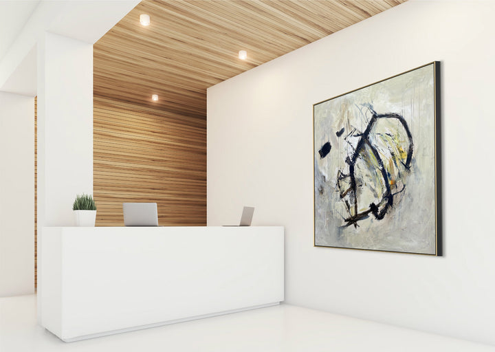 NEUTRAL BRUSHWORK 40"x40"