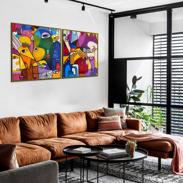 DUO IN CUBISM 2P 26x52"