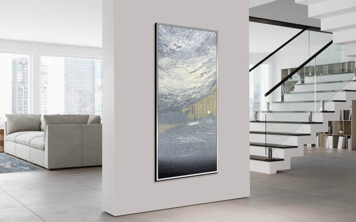 Extra Large Painting On Canvas Modern Wall Oil Painting Original Abstract Frame Painting Contemporary Art Acrylic Painting | DEPTH OF NATURE 204 43.3x19.6"