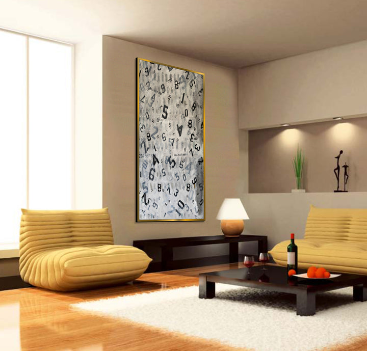 FALLING NUMBERS 54"x36"