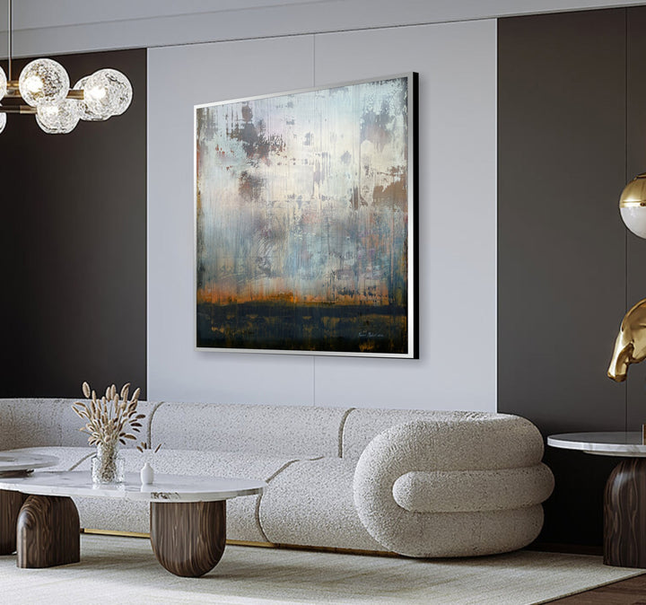 Abstract Landscape Painting Original Oil Modern Paintings Living Room Home Decor Minimalist Art Canvas Art Painting | DEPTH OF NATURE 345 35.4x29.5"