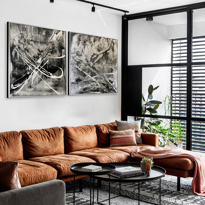 STRIKING BLACK DETAIL 2P 26"x52"