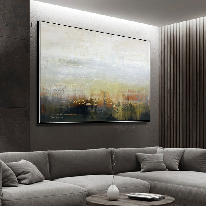 Oil Paintings On Canvas Original Texture Painting Unique Wall Art Minimalist Abstract Painting | DEPTH OF NATURE 343 31.5x39.4"