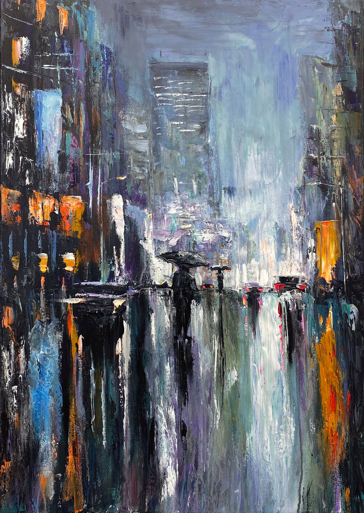 NIGHTTIME CITYSCAPE 39.4"x27.5"